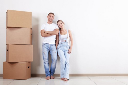 Professional flat removals team handling apartment furniture in Mitcham