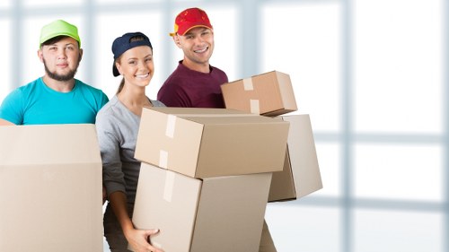 Organized boxes prepared for long-term storage in Mitcham