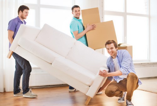 Packing boxes and moving supplies prepared for a flat move in Mitcham