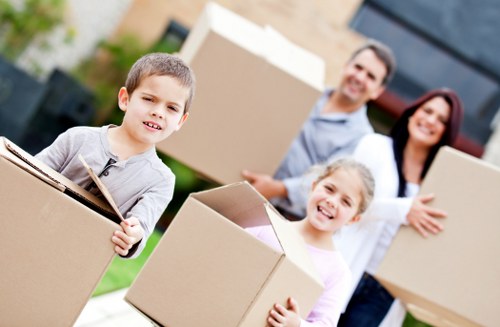Team preparing office items for removals in Mitcham